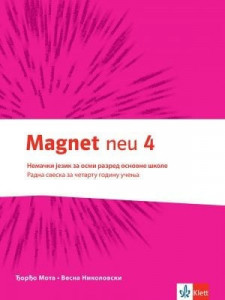 Magnet Neu 4, radna sveska za nemački jezik za 8. razred osnovne škole (QR) Klett