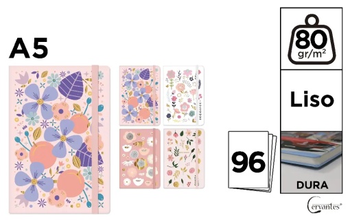Notebook A5 cu elastic cervantes
