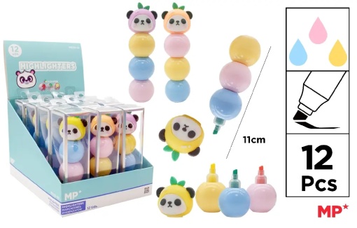 PE553-02 text marker mini 3/set Panda