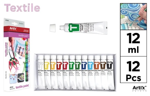 Pp179 vopsea textile 12 ml 12/set
