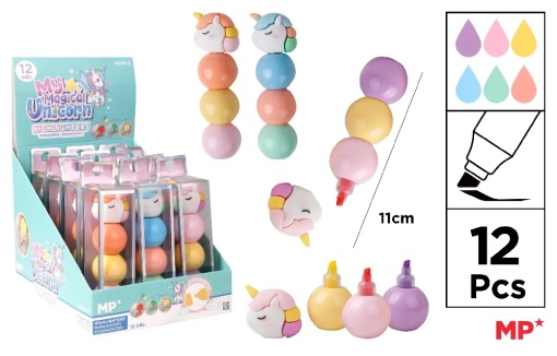 Pe553-01 text marker mini fantasy culori fluorescente 3/set