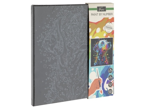 AR2021 PICTURA PE NUMERE CANVAS NEGRU-CAINE