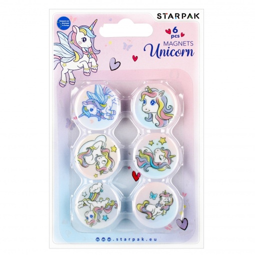 Magneti 6/set unicorn Starpak
