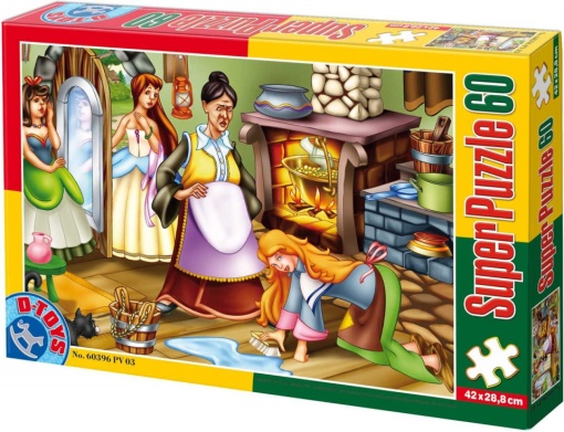 Puzzle 60 piese basme+animale