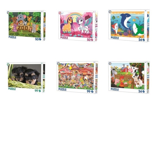Puzzle animale 24-50-99 piese -25*18.5*3 cm