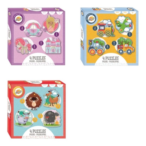 Puzzle 4 in 1 mic 18.5*18.5*3.5 cm 8720029020064