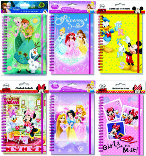Notebook A5 cu elastic Disney
