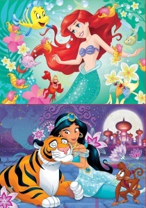 18213 Puzzle 2x48 piese Ariel+Jasmine - Img 2