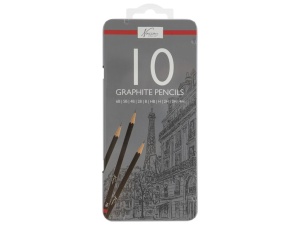 Ar0209/ge set 10 creioane in cutie metalica