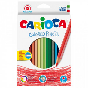 Creioane colorate de 18 culori Carioca