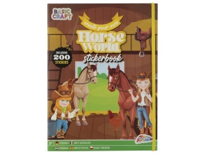 100075 carte horse world + 200 stickers