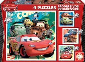14942 4 Puzzle progresiv Cars