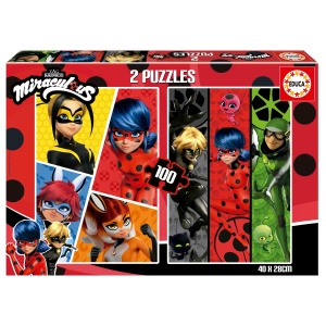 19969 Puzzle 2x100 piese Lady bug