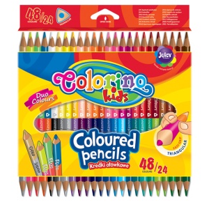 Creioane colorate 24 cul,2 capete=48 cul. Colorino - Img 2