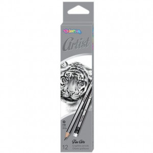Creion artist cu guma hb Colorino 12/set