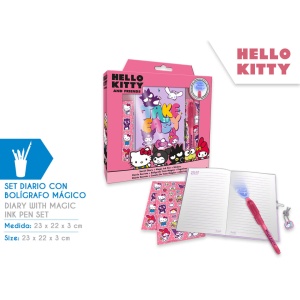 Set jurnal cu pix invizibil Hello Kitty HK50184