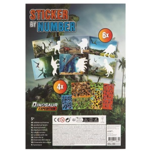130004 carte cu stickere pe numere Dino - Img 2