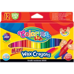 Creioane cerate jumbo 12 culori Colorino