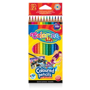 Creioane colorate acuarela 12 culori Colorino - Img 2