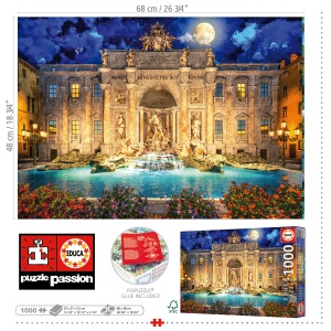 19923 Puzzle 1000 piese Fantana Trevi, Roma - Img 2
