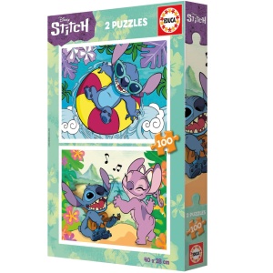 19998 Puzzle 2x100 piese Stitch - Img 3