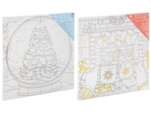 CR8041 Xmas canvas cu 6 markere