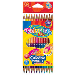 Creioane colorate 12cul ,2 capete=24 cul Colorino