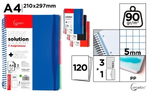 Pb416 caiet A4 cu spira, coperti plastic
