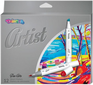 Set marker artist 12/set neon/pastel Colorino