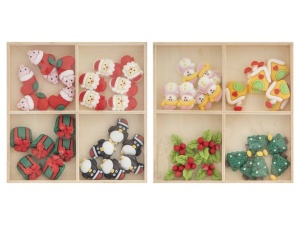 CR8043 Xmas set 24 figurine in cutie din lemn