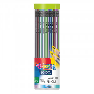 Creion cu guma metalizat hb Colorino
