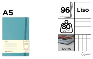 Notebook A5 cu elastic cervantes 96coli pb650 - Img 3