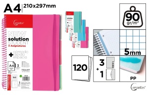 Pb419 caiet A4 cu spira, coperti plastic