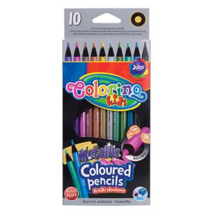 Creioane colorate metalice 12 culori Colorino