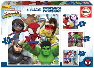 19295 Puzzle progresiv Spidey&friends