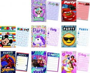 Invitatii party 5/set Disney - Img 2