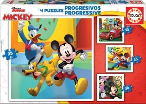 19294 4 Puzzle progresiv Mickey&friends