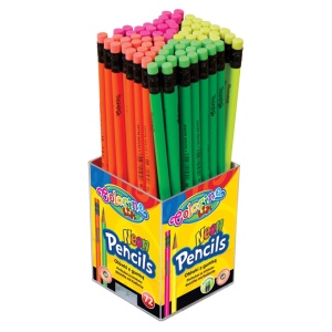 Creion neon hb cu guma Colorino 48/set - Img 2