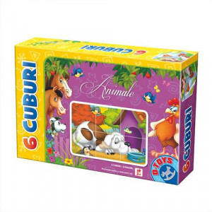 Cuburi 6 piese / animale