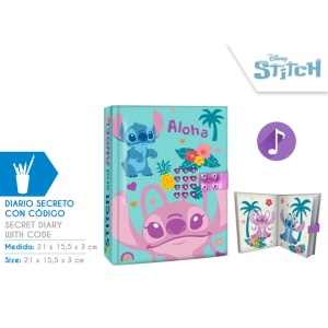 Jurnal secret cu cifru si sunete Stitch ST00083