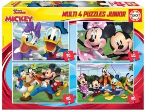18627 Multi 4 puzzle junior Mickey&friends