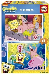 19388 Puzzle 2x48 piese Sponge Bob