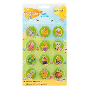 810028 STICKERE CU GLITTER 3D-12PCS PASTE