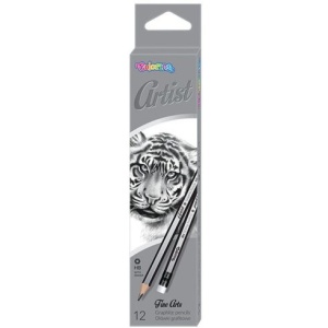 Creion artist cu guma hb Colorino 12/set - Img 2