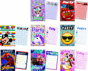Invitatii party 5/set Disney
