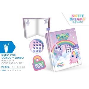 Jurnal secret cu cifru si sunete Sweet Dreams&Friends