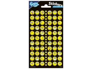 FP10031300 STICKERS CRAZY YELLOW FACES