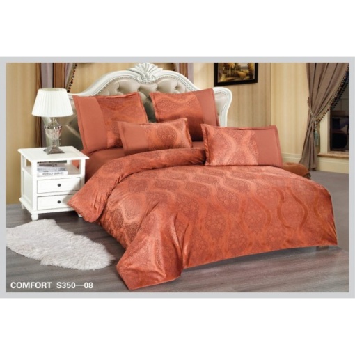 Спално бельо за двойно легло от кралски кадифе Velvetto, East Comfort, 6 части – Премиум удоволствие и луксозен комфорт, с технология за дигитална бродерия, код EST-S350-08