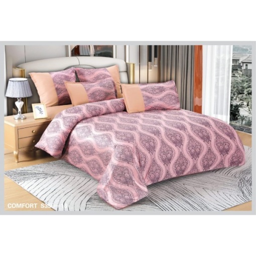 Спално бельо за двойно легло от кралски кадифе Velvetto, East Comfort, 6 части – Премиум удоволствие и луксозен комфорт, с технология за дигитална бродерия, код EST-S350-16