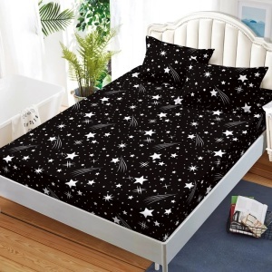 Чаршаф с ластик 160x200 см + 2 калъфки за възглавница 50x70 см SPR-JE-54